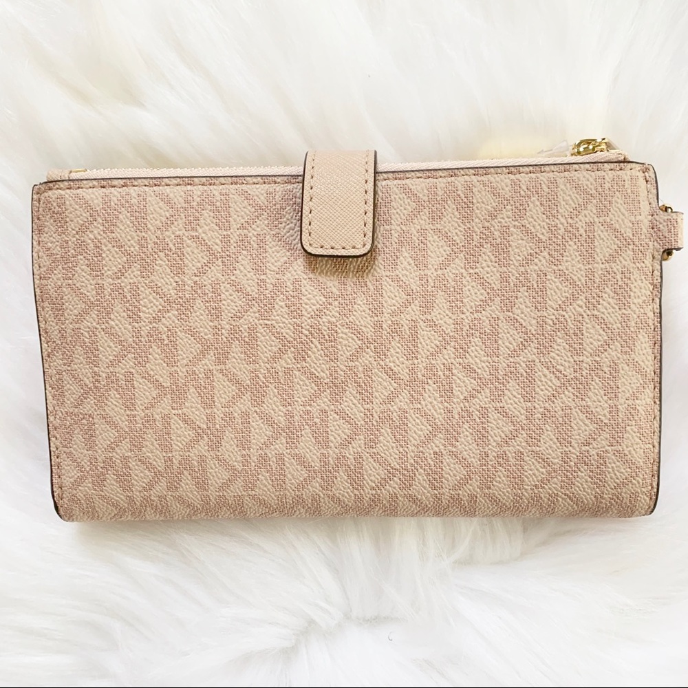 Michael kors double zip wristlet ballet wallet new - Picture 3 of 5